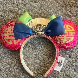 Disney’s Mulan Red and Gold Double Sided Mouse Ears Headband